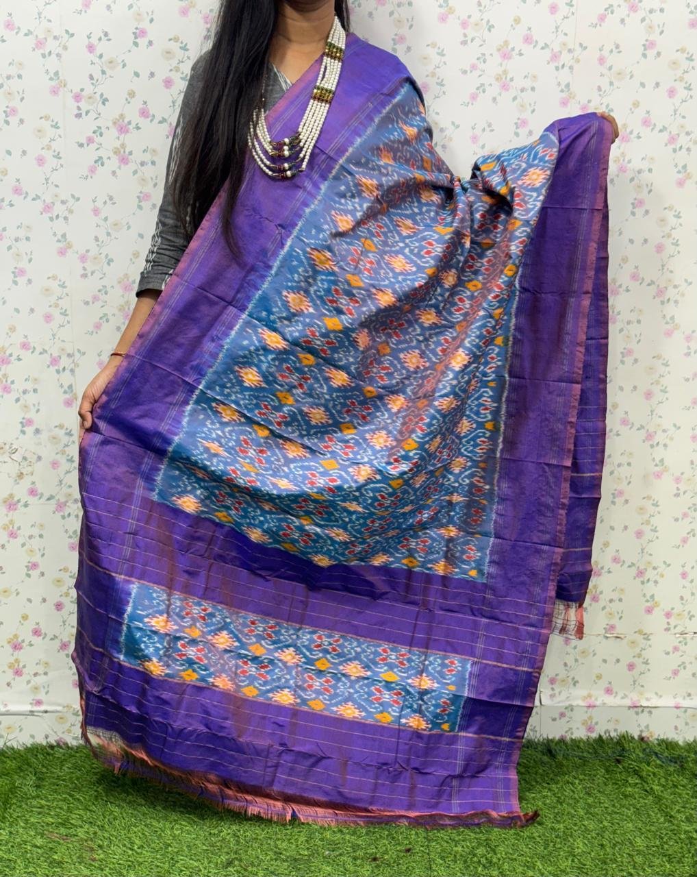 Ikat Dupatta - PSDHL31-ISDPDEZDD-14