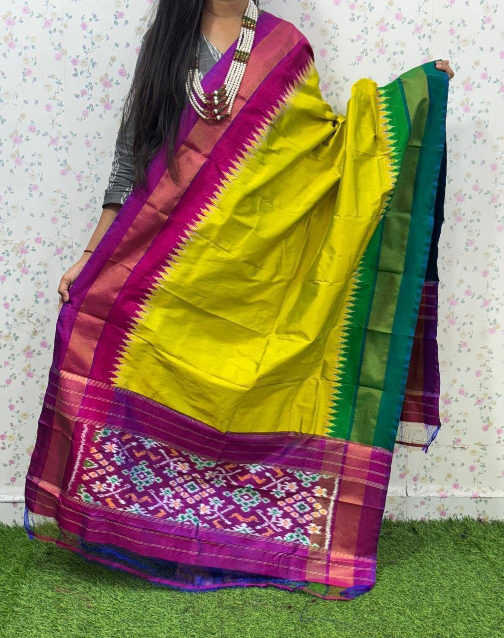 Ikat Dupatta - PSDHL31-ISDPDEZDD-16