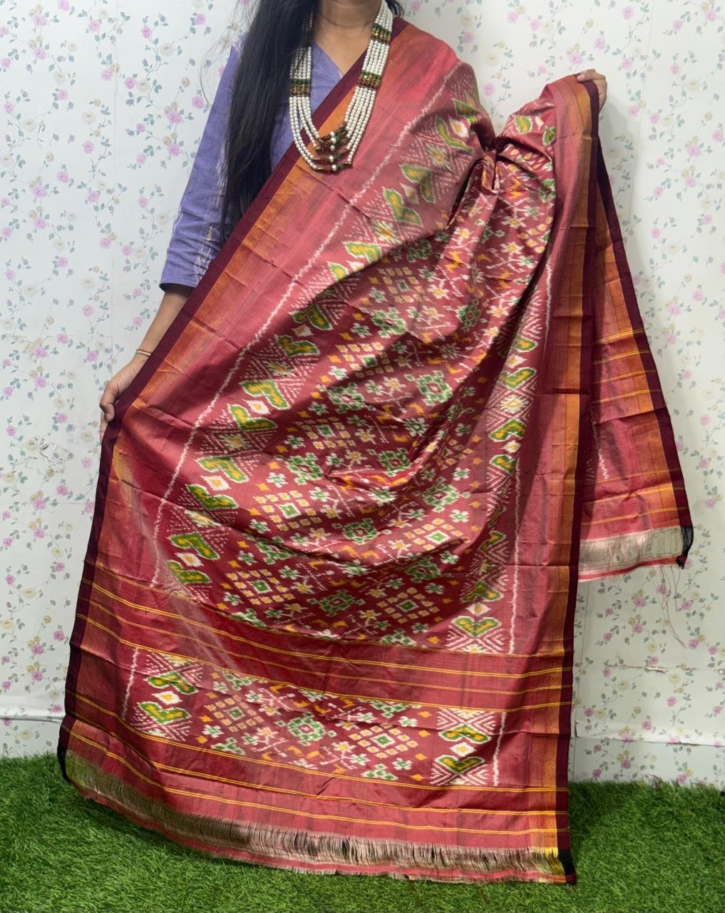 Ikat Dupatta - PSDHL31-ISDPDEZDD-21