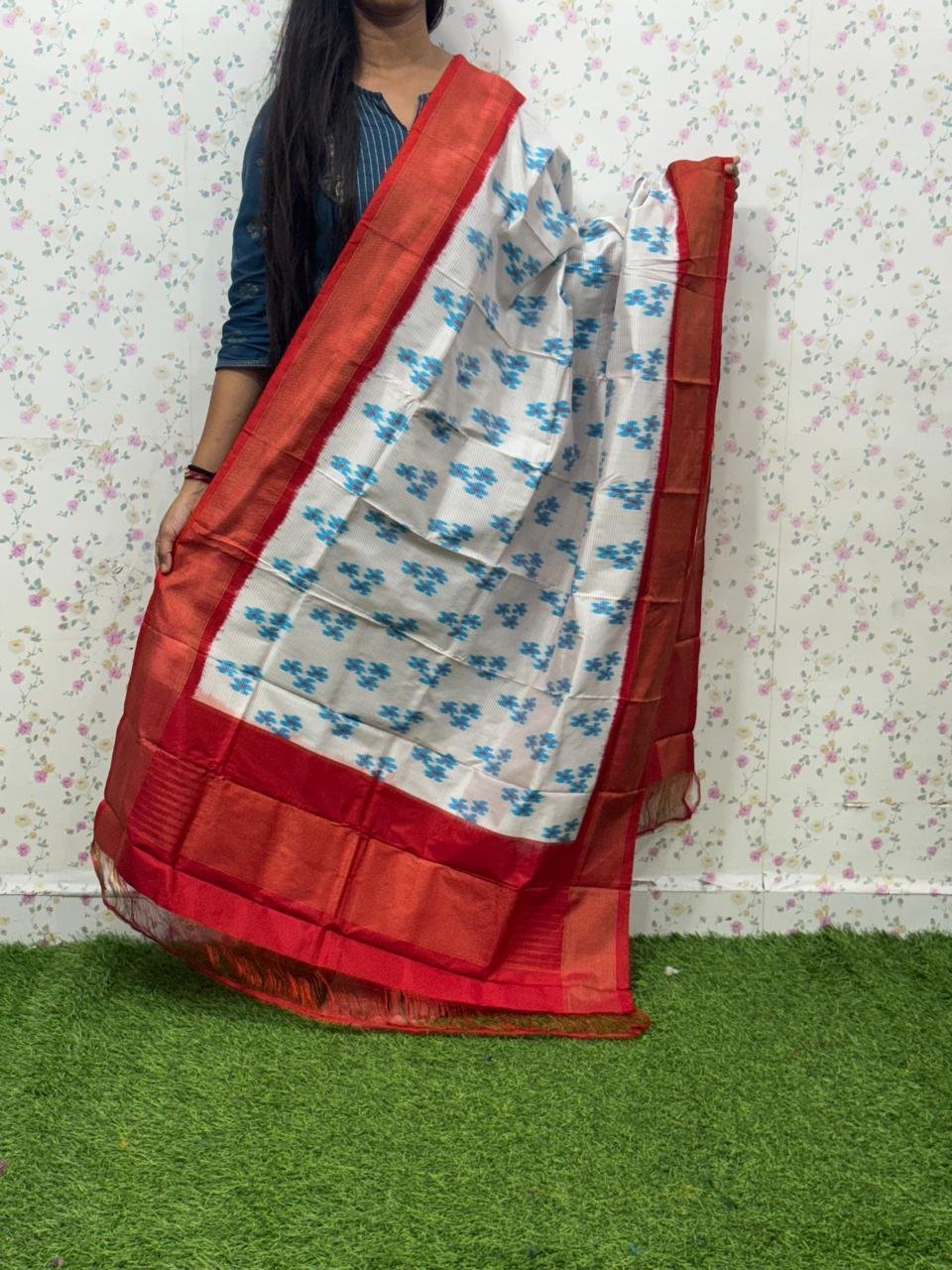 Ikat Dupatta - PSDHL31-ISDPDEZDD-23