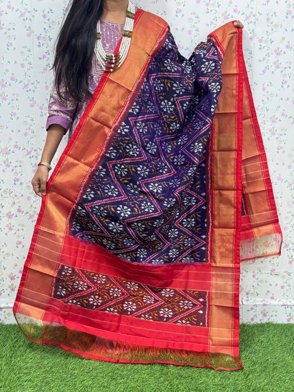 Ikat Dupatta - PSDHL31-ISDPDEZDD-35