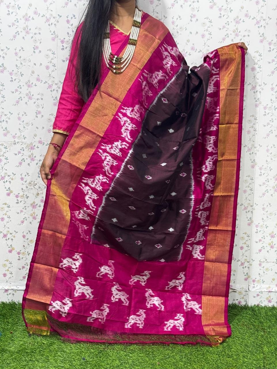 Ikat Dupatta - PSDHL31-ISDPDEZDD-48