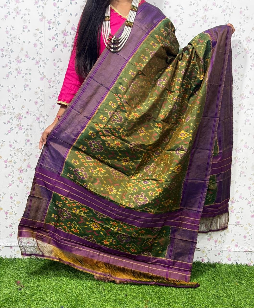 Ikat Dupatta - PSDHL31-ISDPDEZDD-50