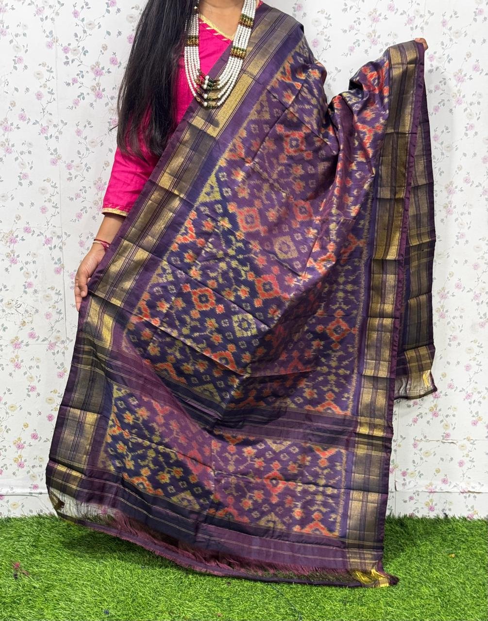 Ikat Dupatta - PSDHL31-ISDPDEZDD-56