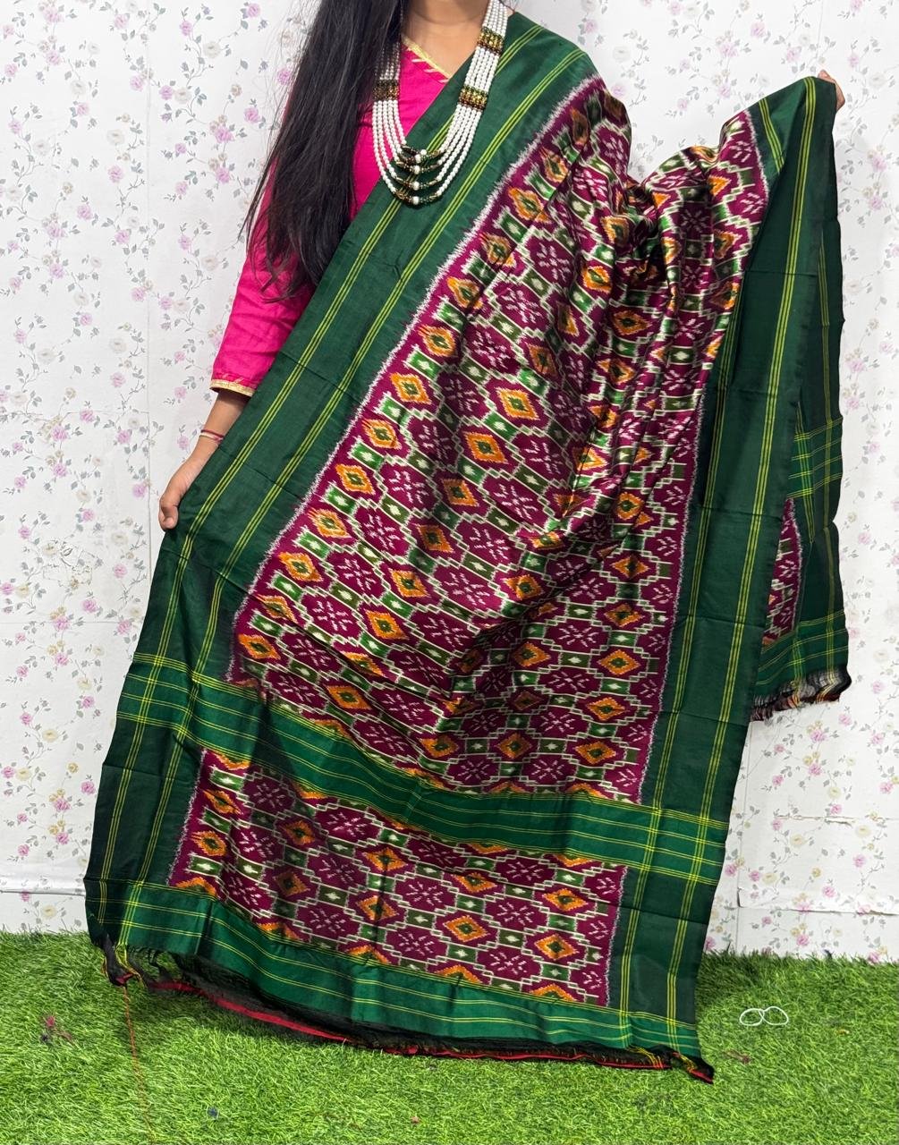 Ikat Dupatta - PSDHL31-ISDPDEZDD-57