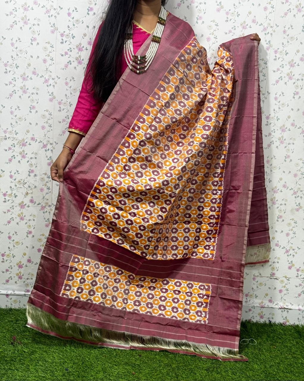 Ikat Dupatta - PSDHL31-ISDPDEZDD-58