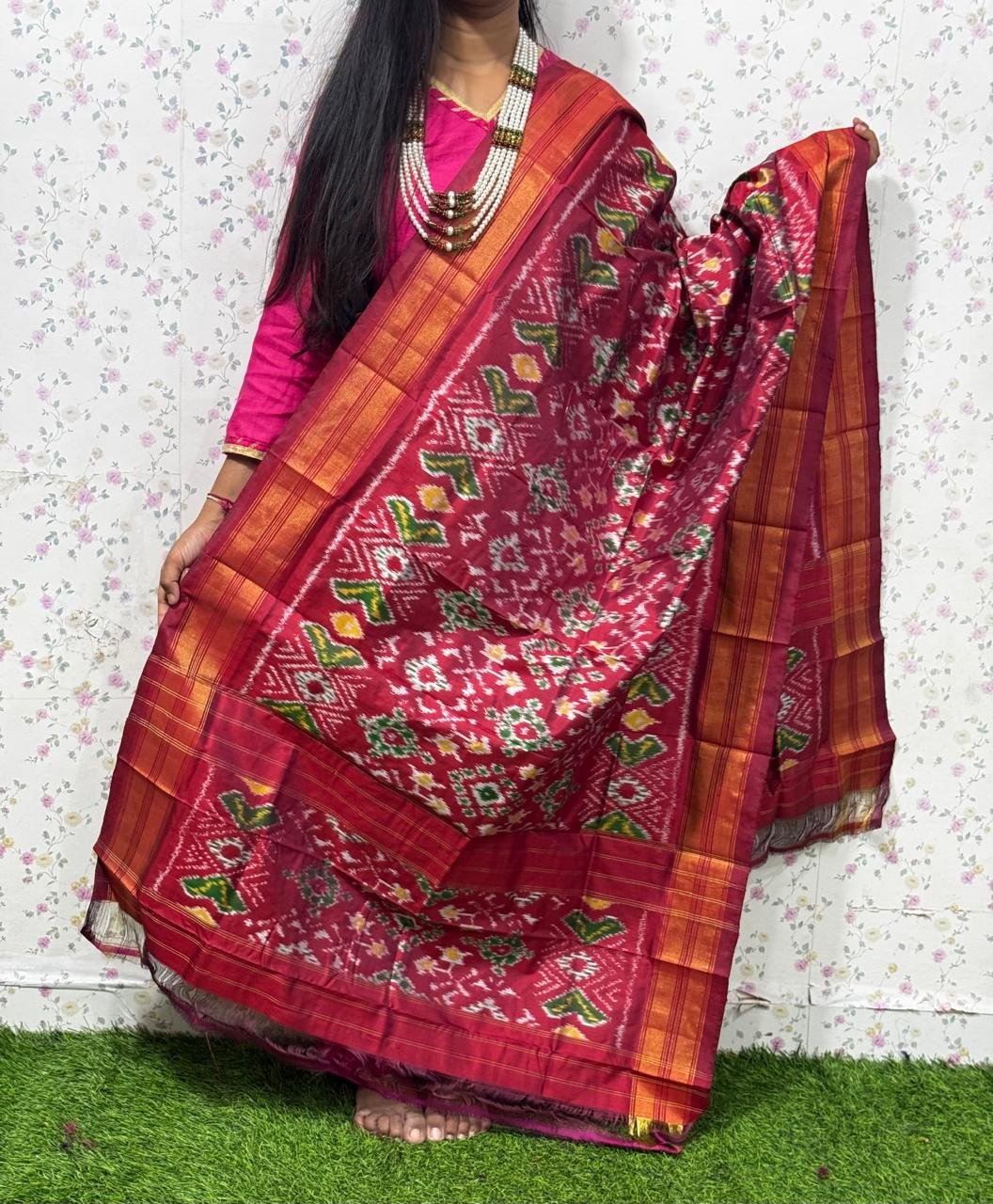 Ikat Dupatta - PSDHL31-ISDPDEZDD-60