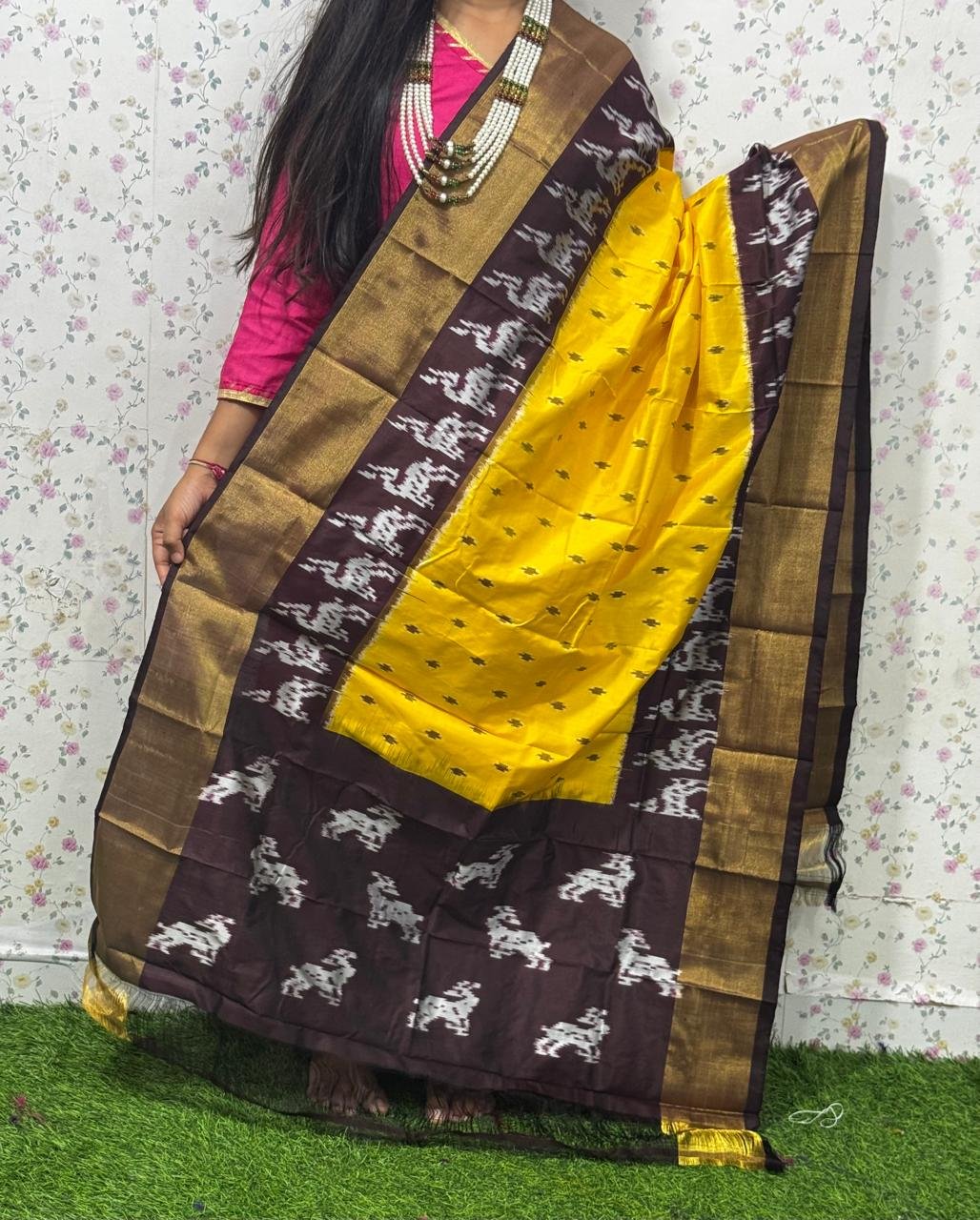 Ikat Dupatta - PSDHL31-ISDPDEZDD-63