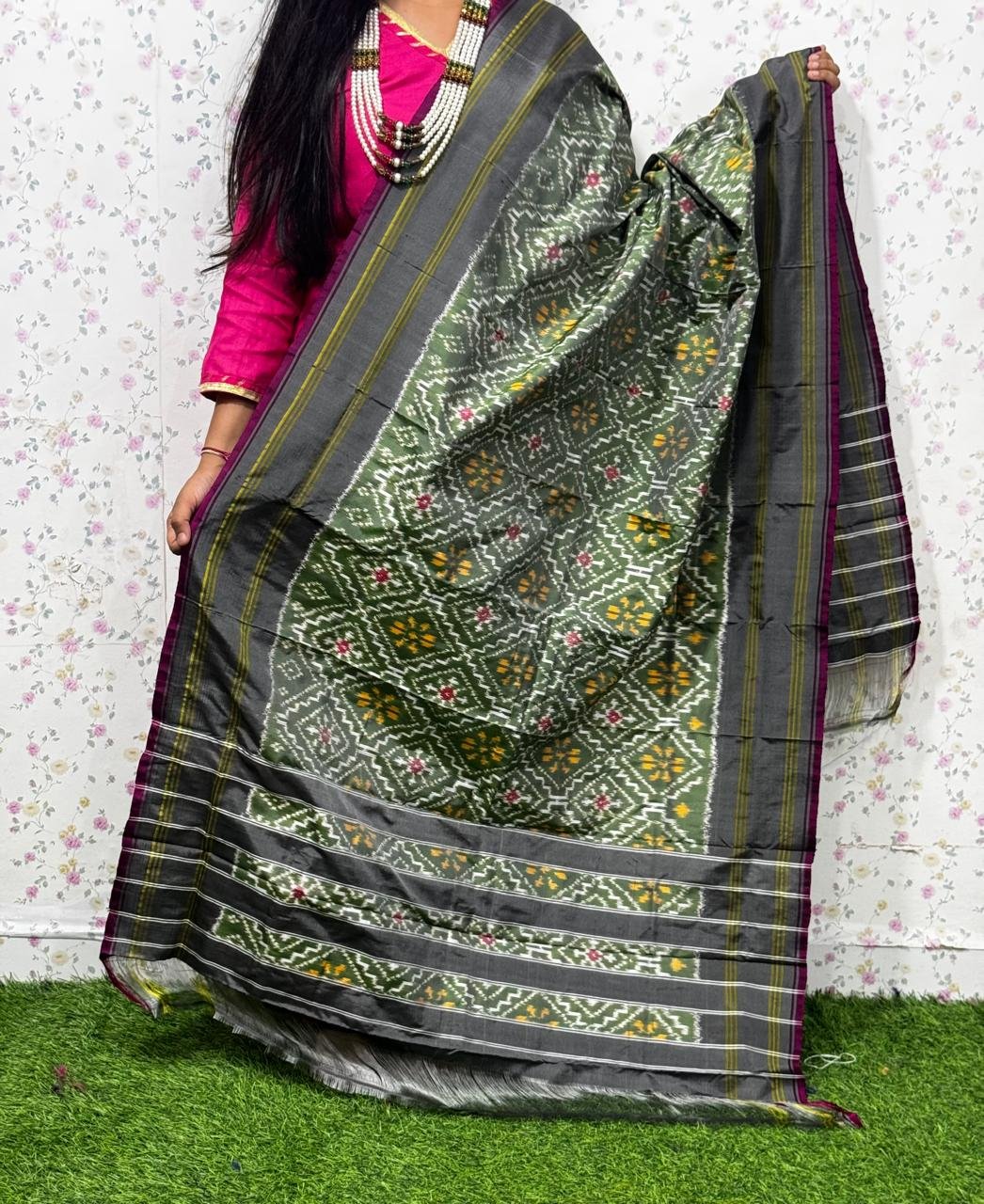 Ikat Dupatta - PSDHL31-ISDPDEZDD-68