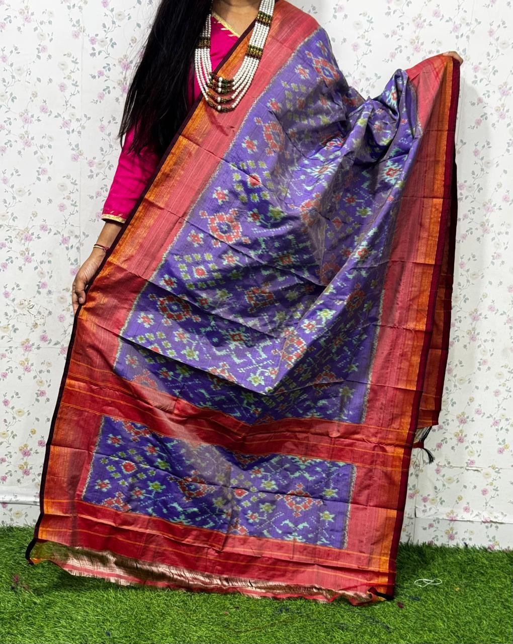 Ikat Dupatta - PSDHL31-ISDPDEZDD-69