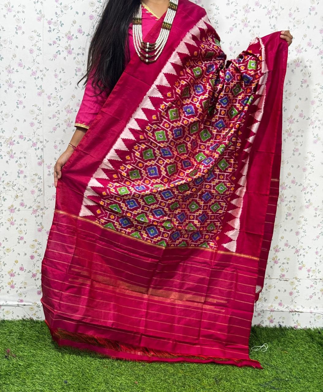 Ikat Dupatta - PSDHL31-ISDPDEZDD-75