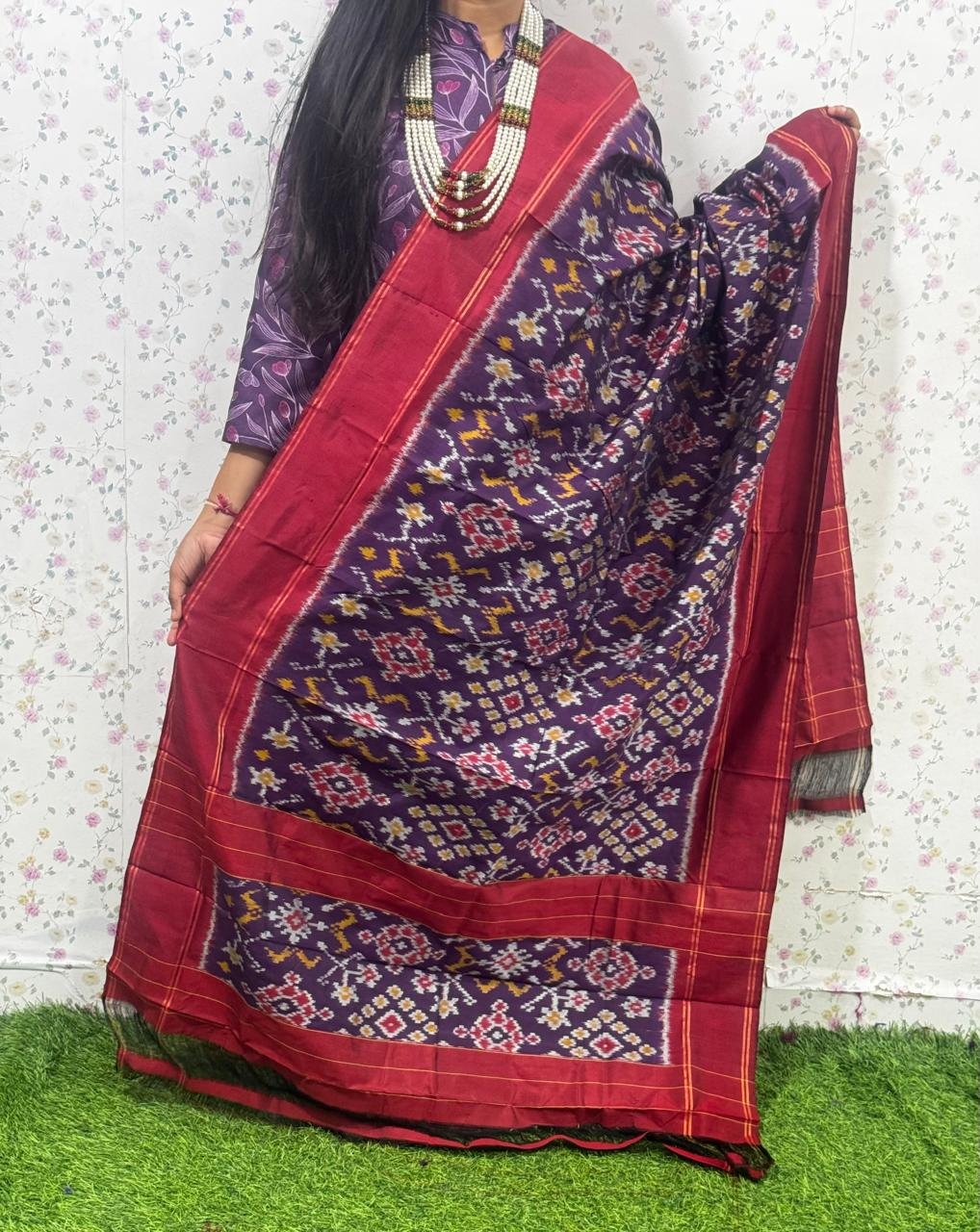 Ikat Dupatta - PSDHL31-ISDPDEZDD-79
