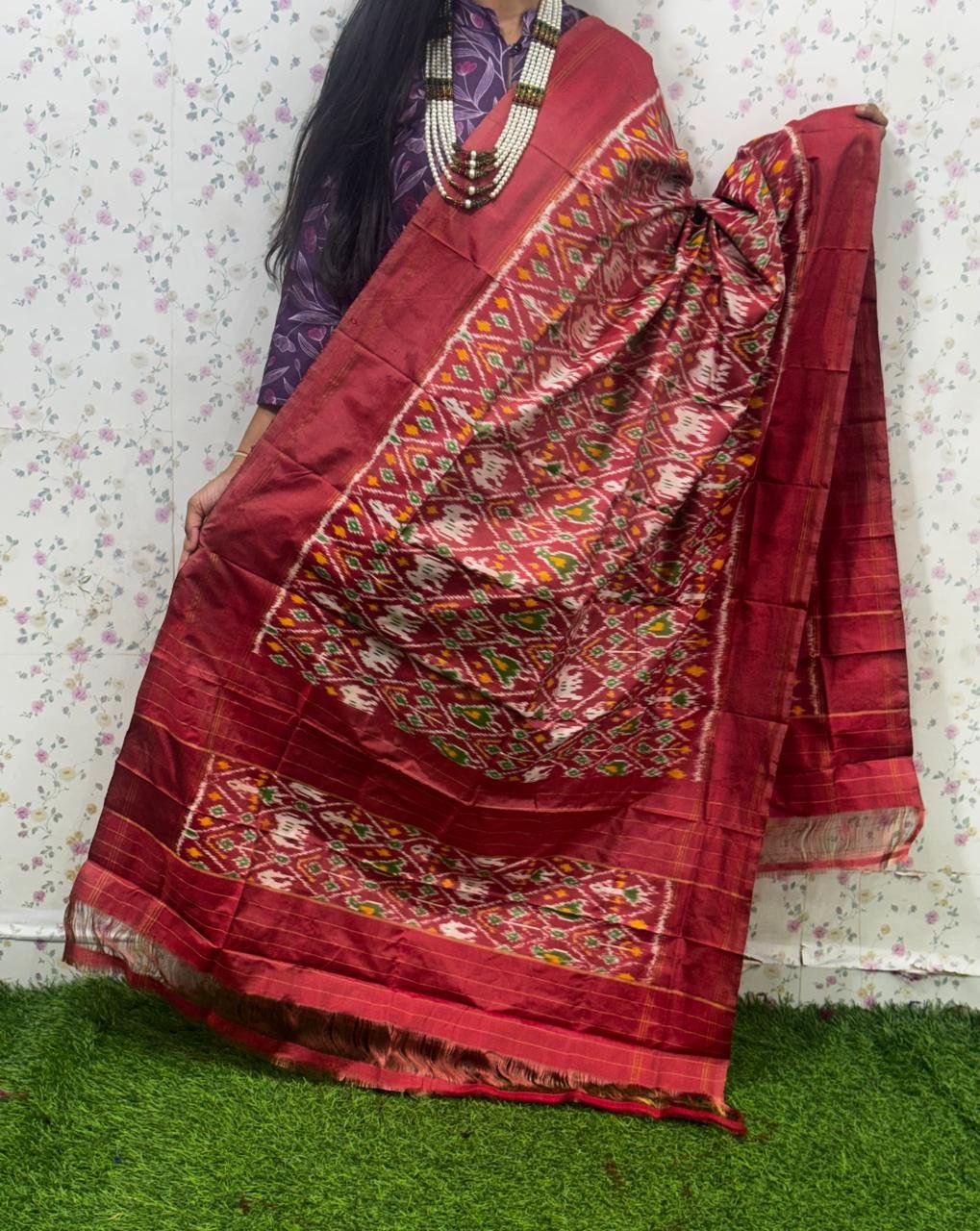 Ikat Dupatta - PSDHL31-ISDPDEZDD-87