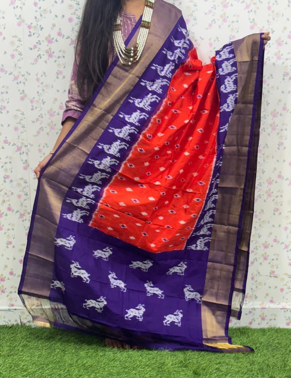 Ikat Dupatta - PSDHO07-ISDPCEZDC-05