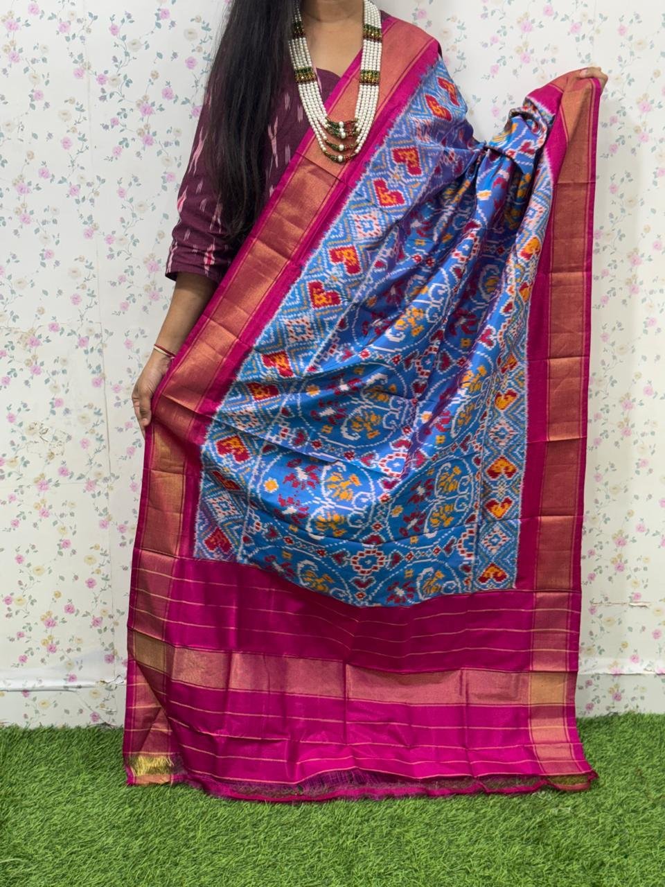 Ikat Dupatta - PSDHO07-ISDPCEZDC-64