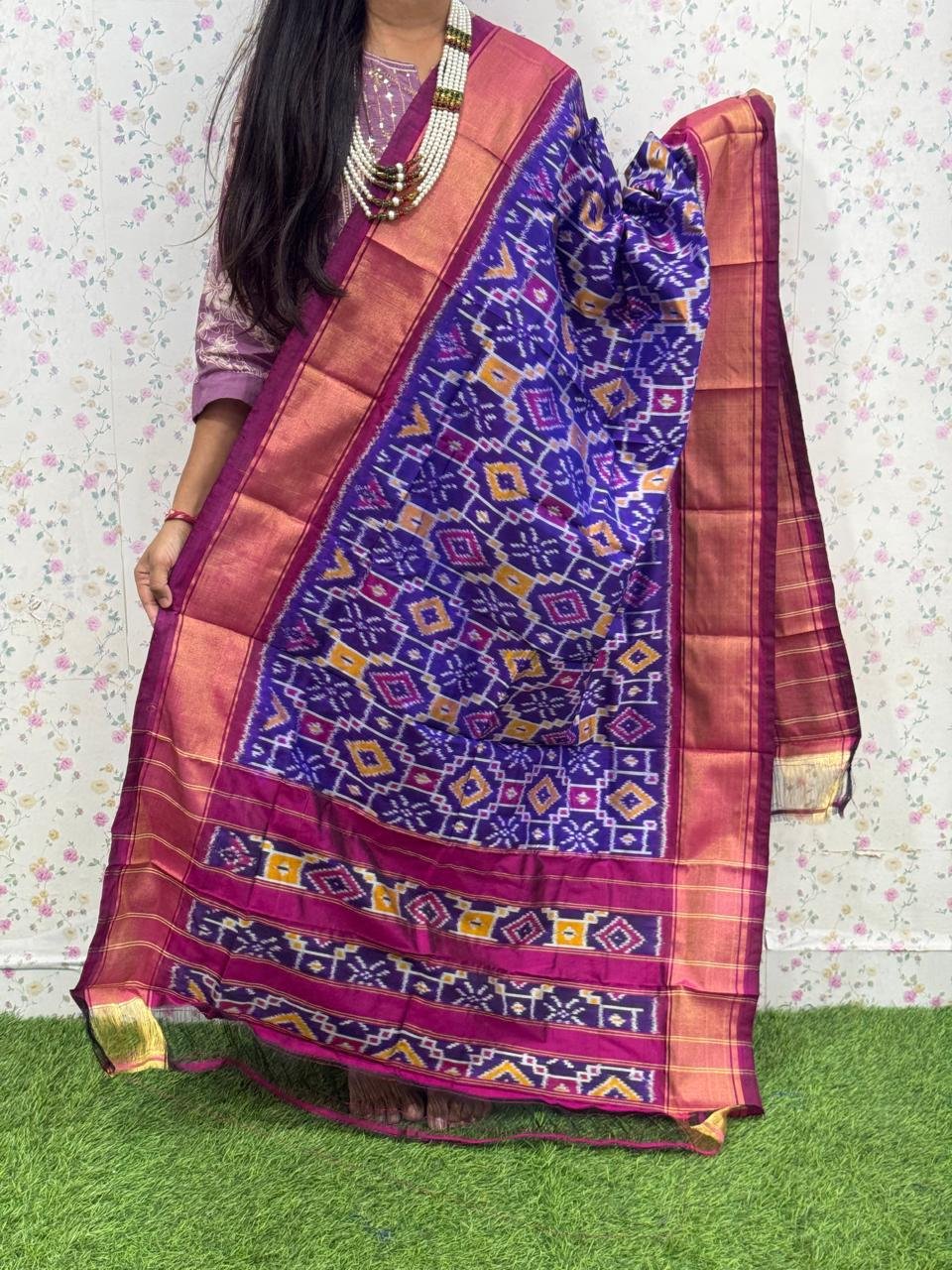 Ikat Dupatta - PSDHS16-ISDPDEZDD-02