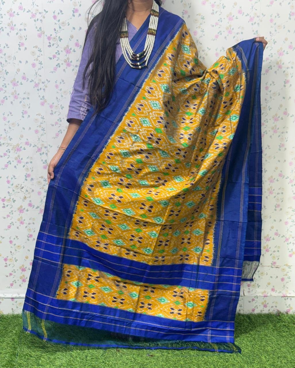 Ikat Dupatta - PSDHY13-ISDPDECDC-08