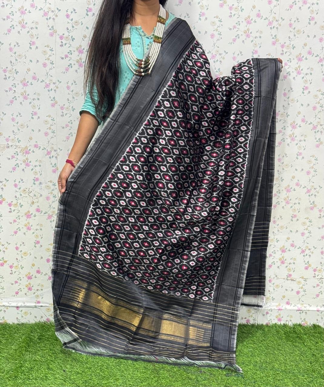 Ikat Dupatta - PSDHY13-ISDPDECDC-21