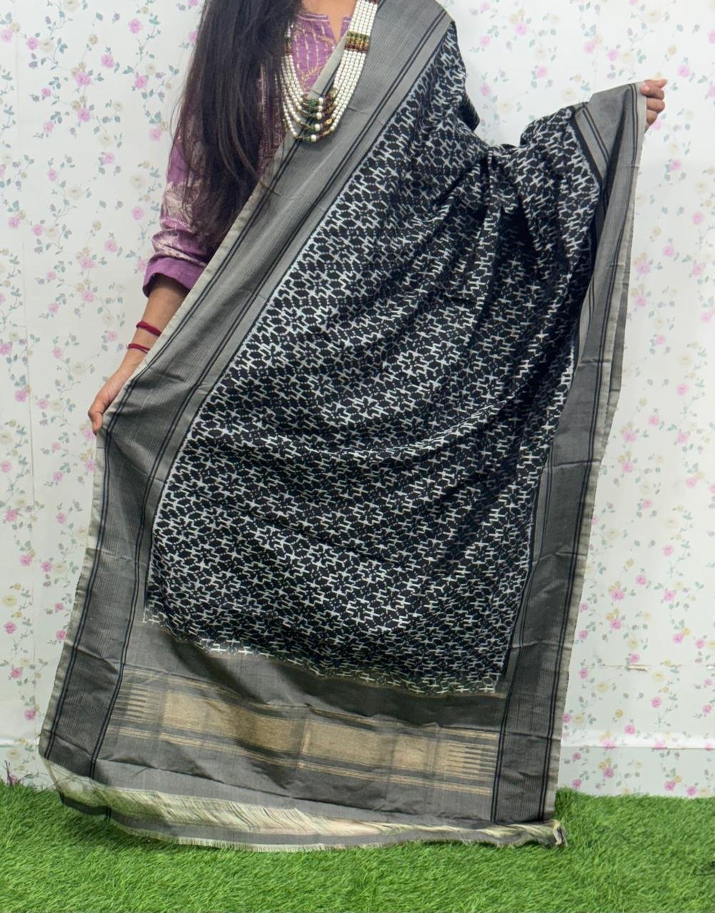 Ikat Dupatta - PSDHY13-ISDPDECDC-80