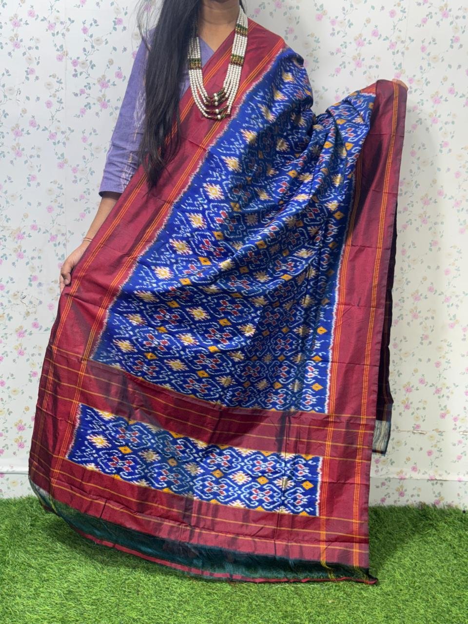 Ikat Dupatta - PSDHY13-ISDPDECDC-93