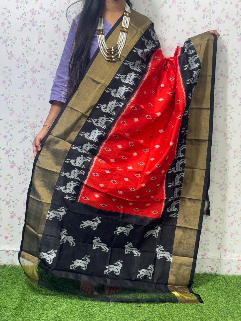 Ikat Dupatta - PSDHY29-ISDPCEDCD-01