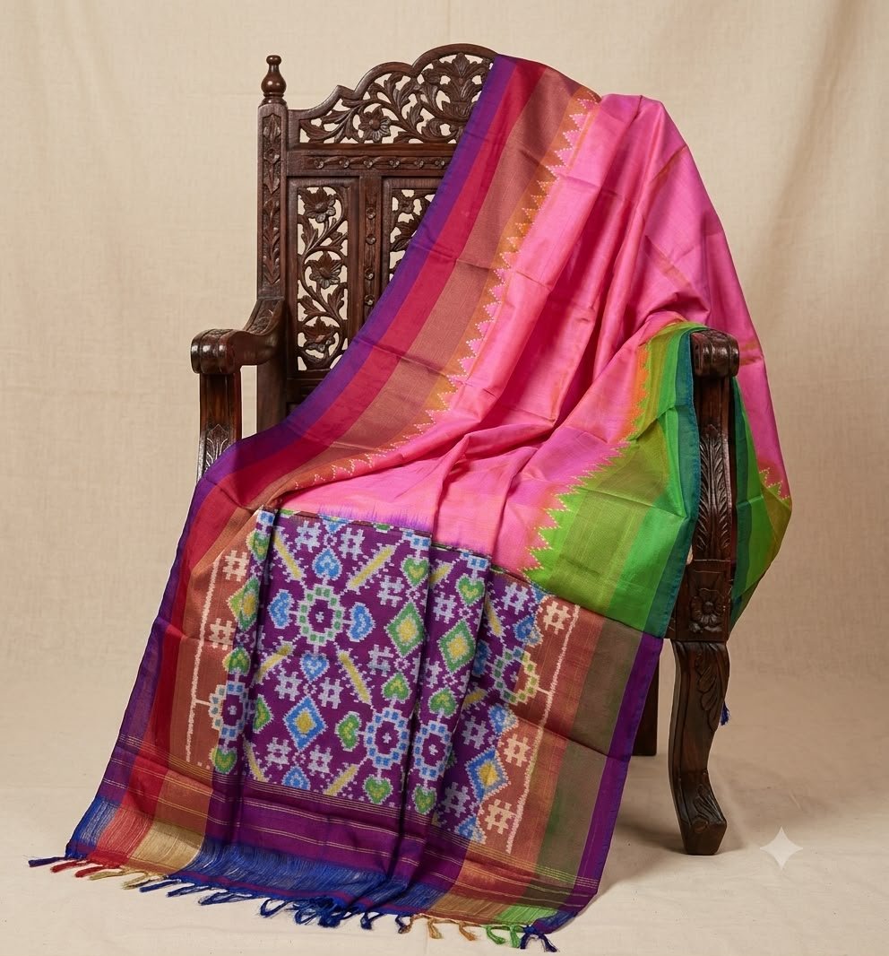 Ikat Dupatta - PSNTS08-ISDPDEEDC-10