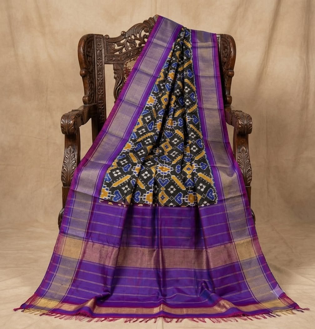 Ikat Dupatta - PSNTS08-ISDPDEEDC-11