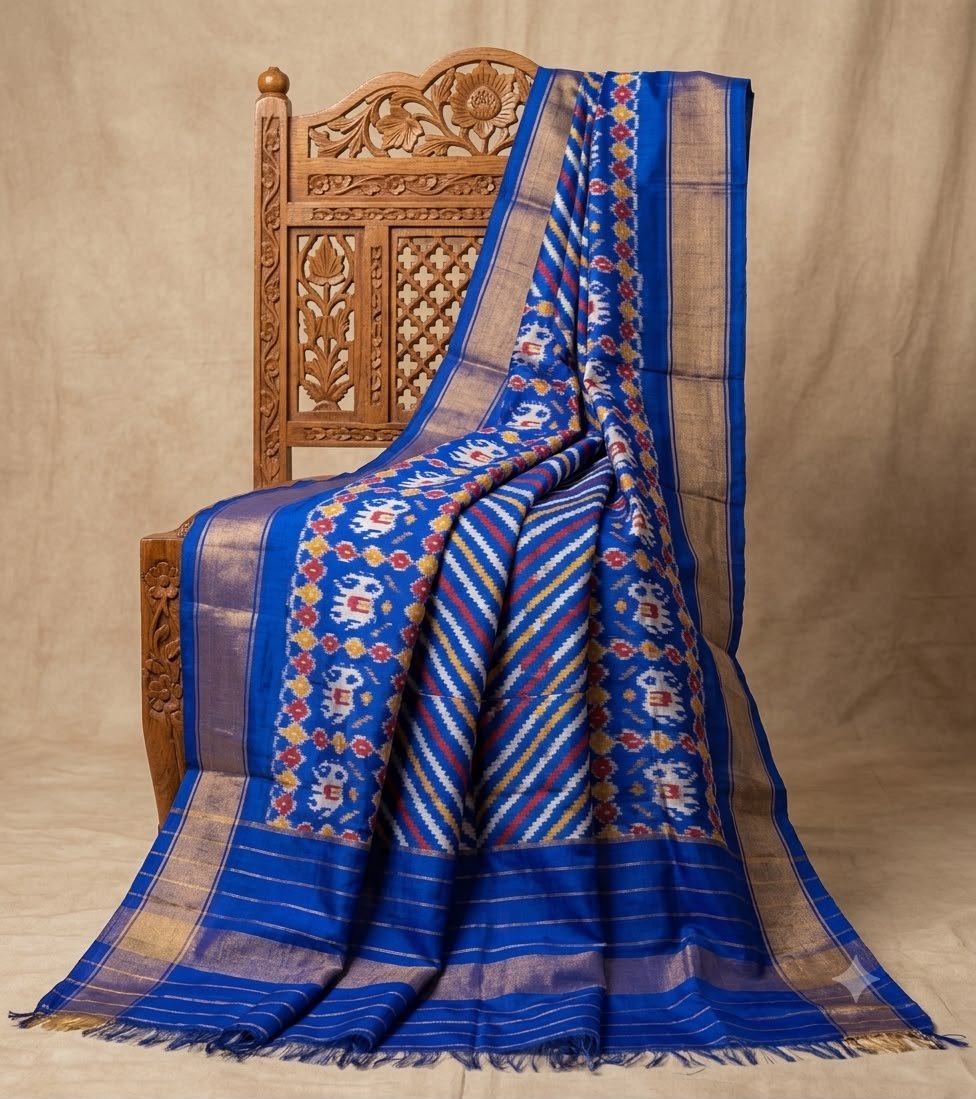 Ikat Dupatta - PSNTS08-ISDPDEEDC-13