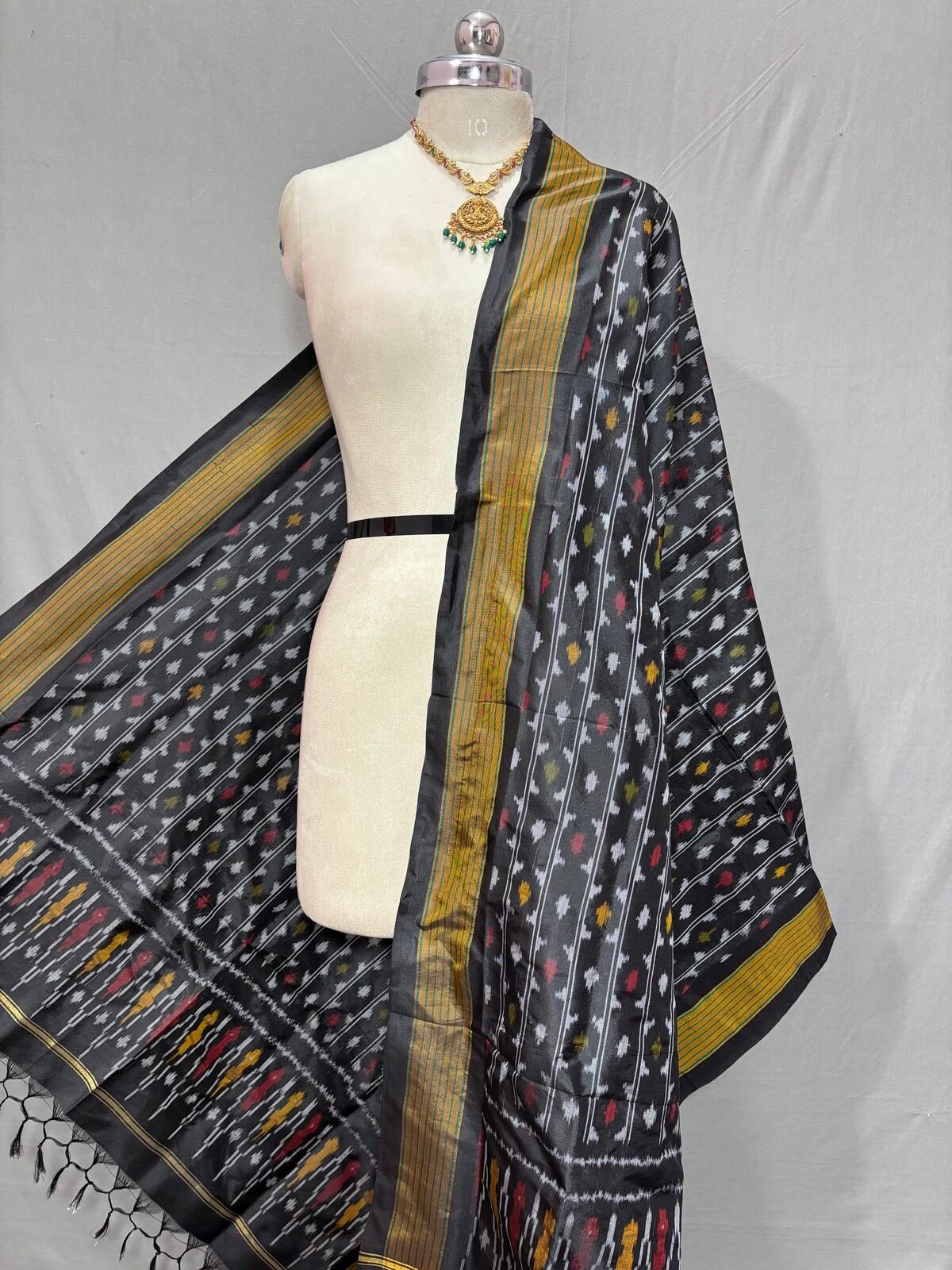 Ikat Dupatta - PSSIO07-ISDPDZBCD-11