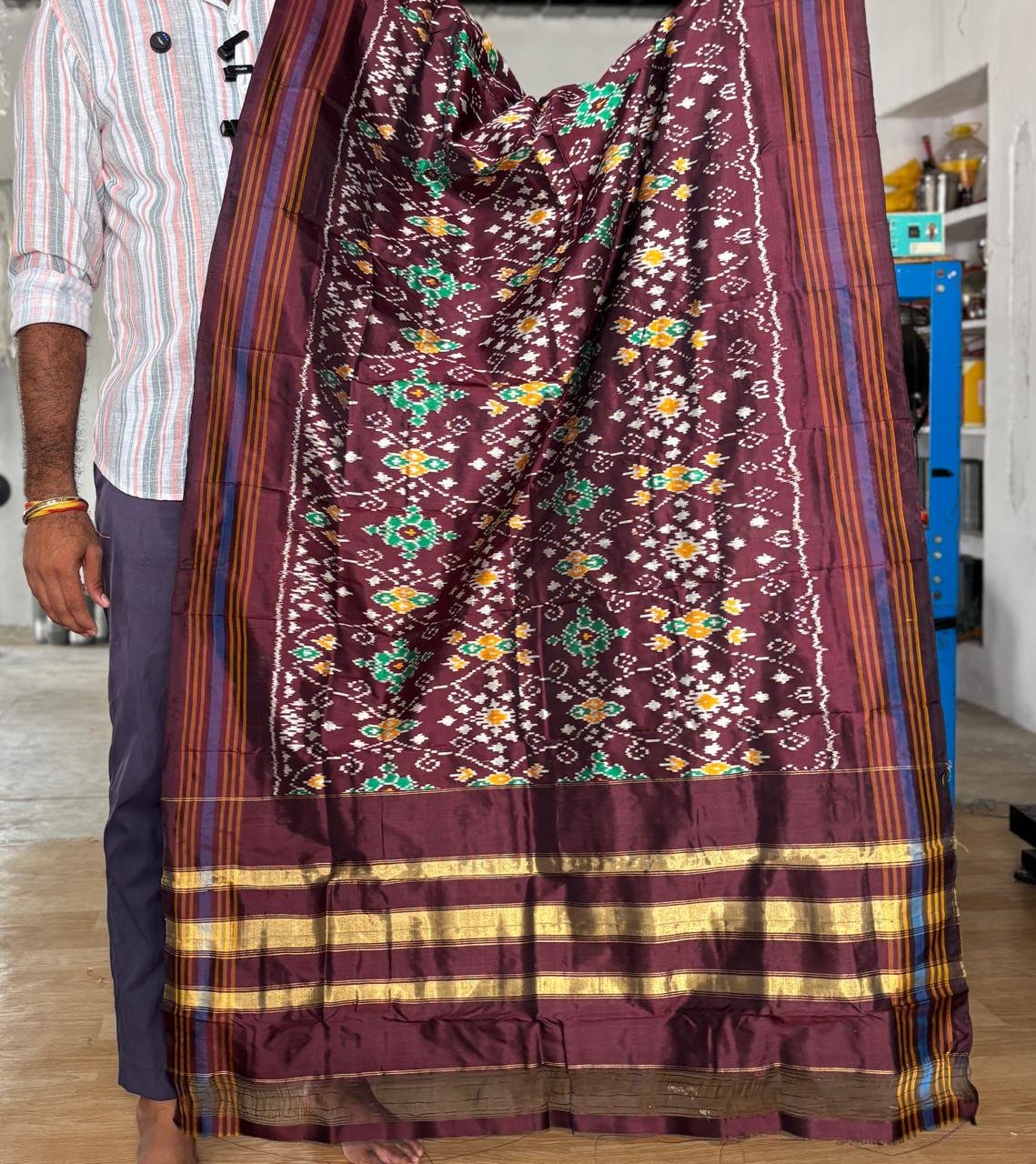 Ikat Dupatta - PUSNG06-ISDPDEEDD-12