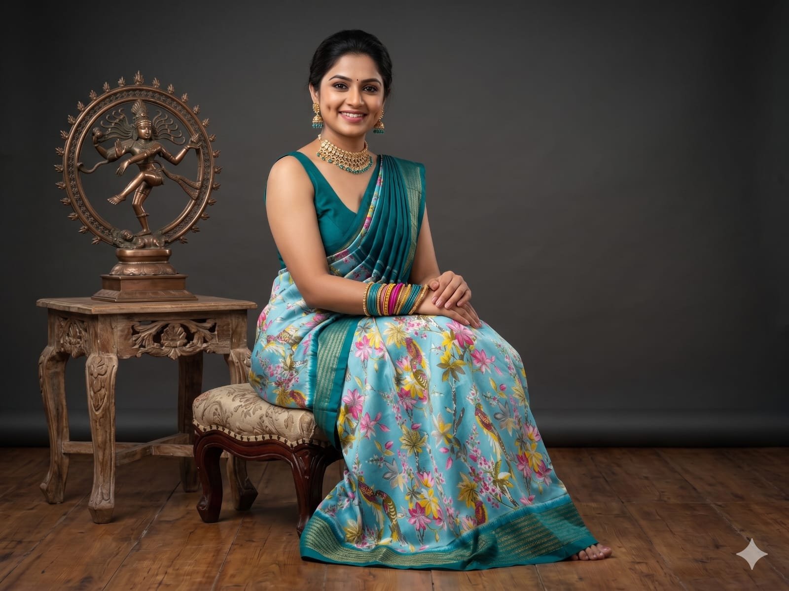 Ikat print saree - PSHLY24-IPRSICTDC-13