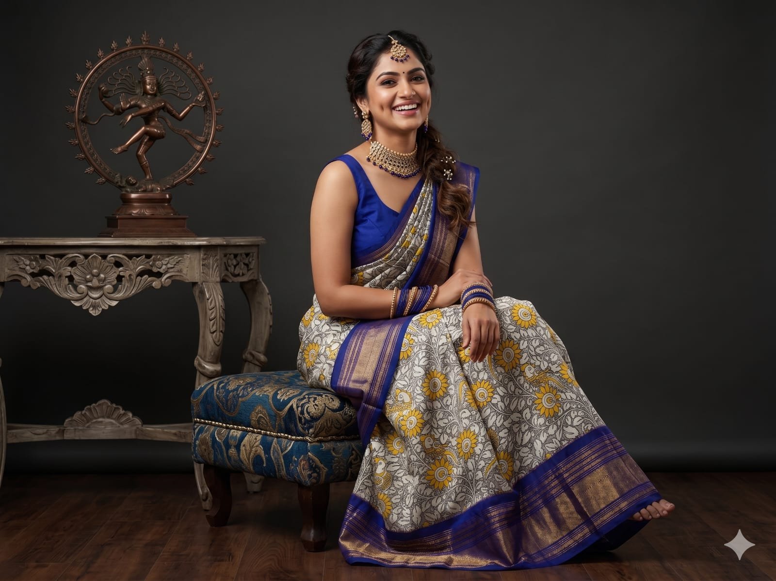 Ikat print saree - PSHLY24-IPRSICTDC-14