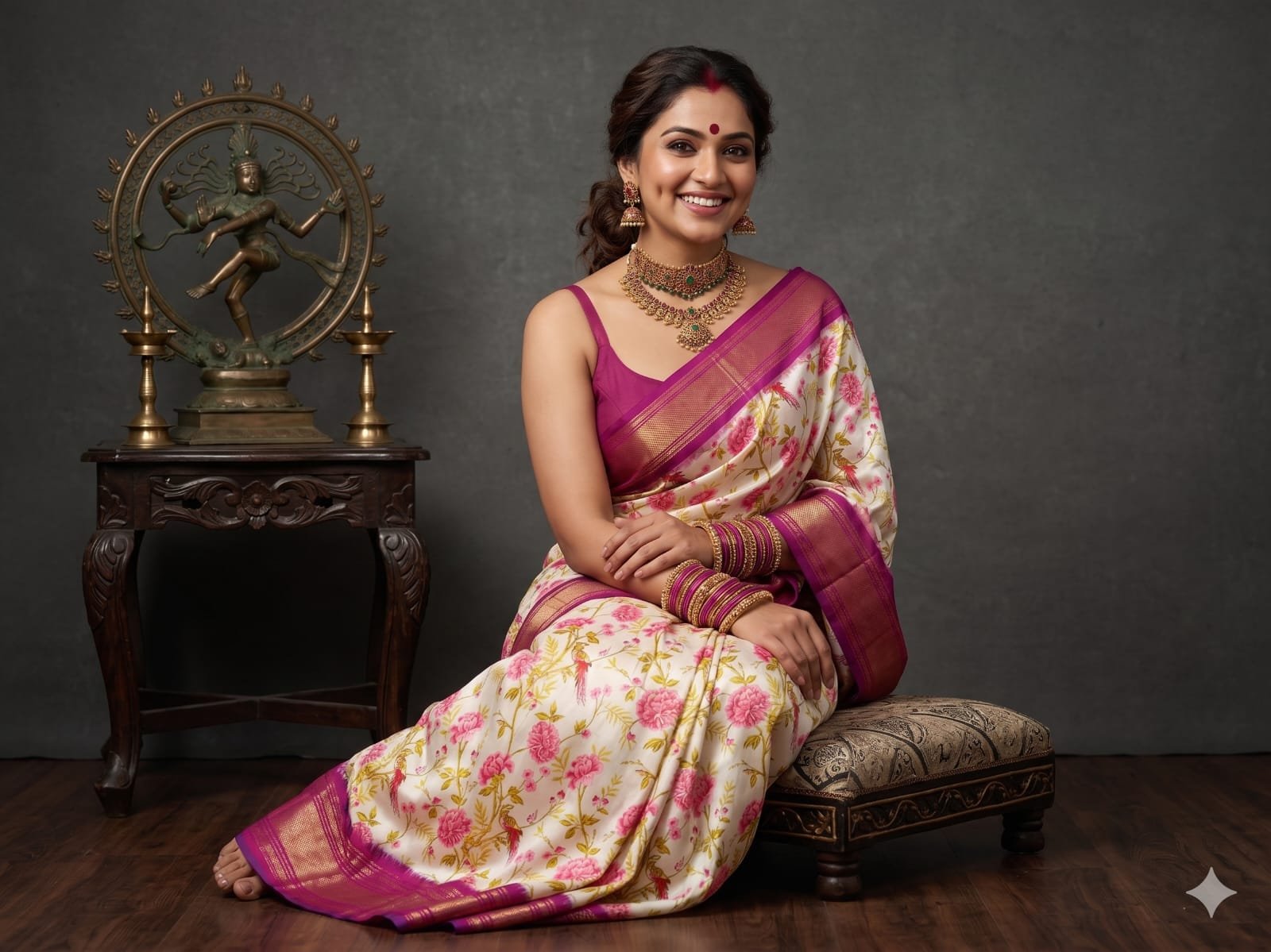 Ikat print saree - PSHLY24-IPRSICTDC-15