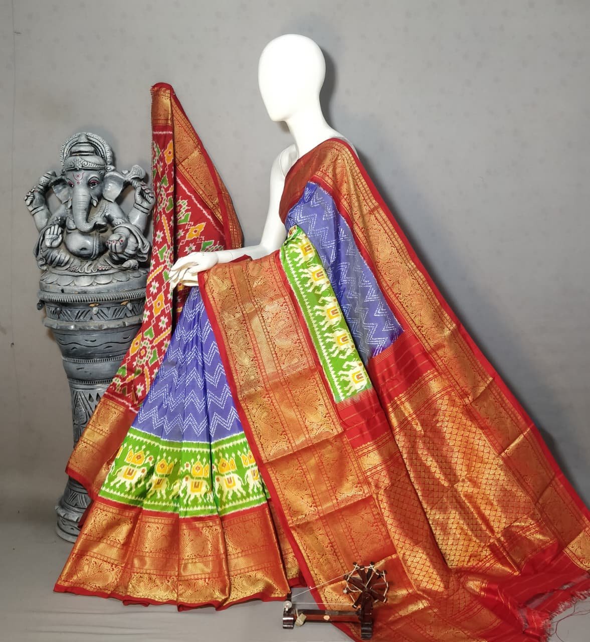 Kanchi Border Ikat - PALUL01-KBRPISSCD-07