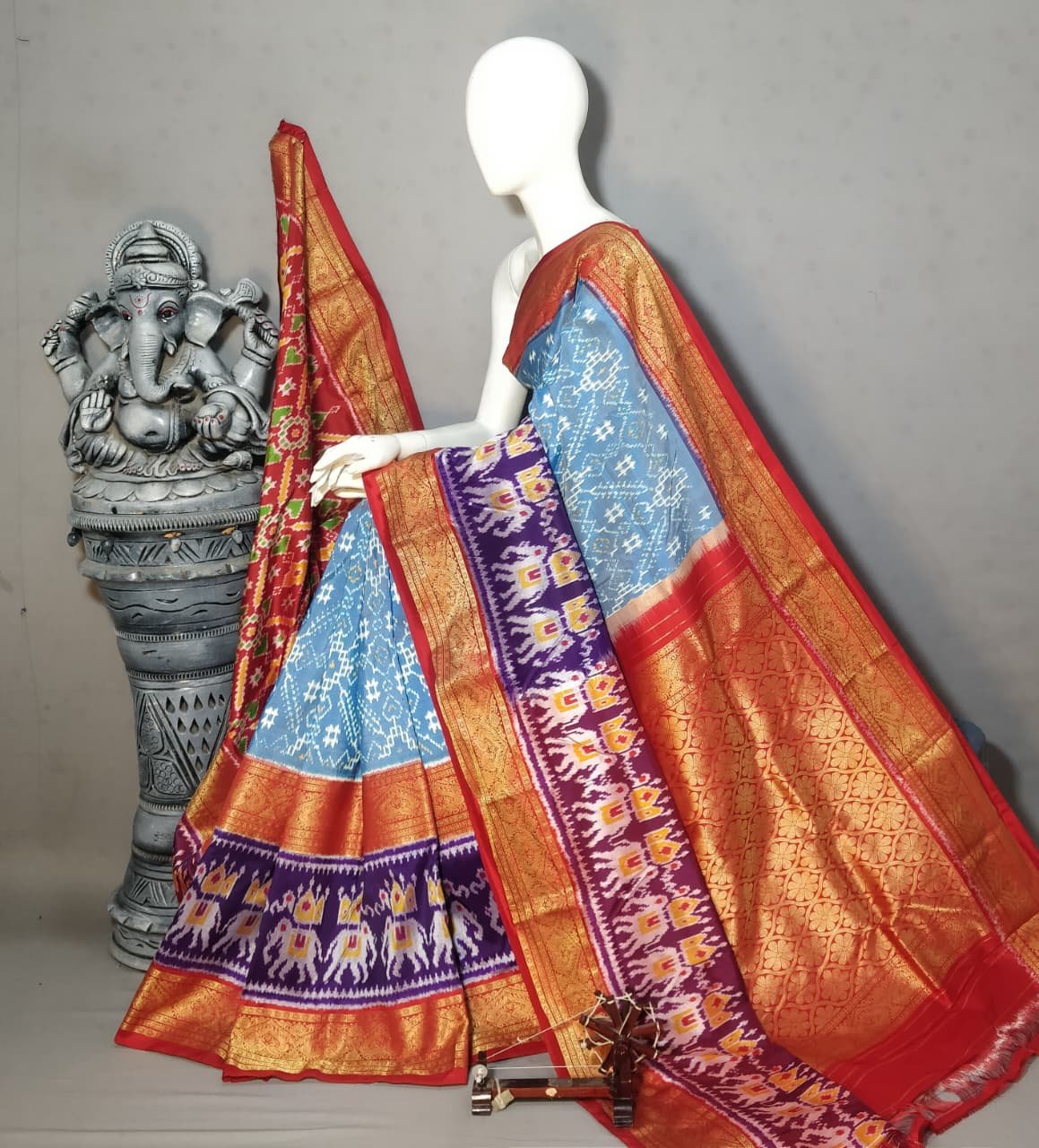 Kanchi Border Ikat - PALUL23-KBRPISSDC-06