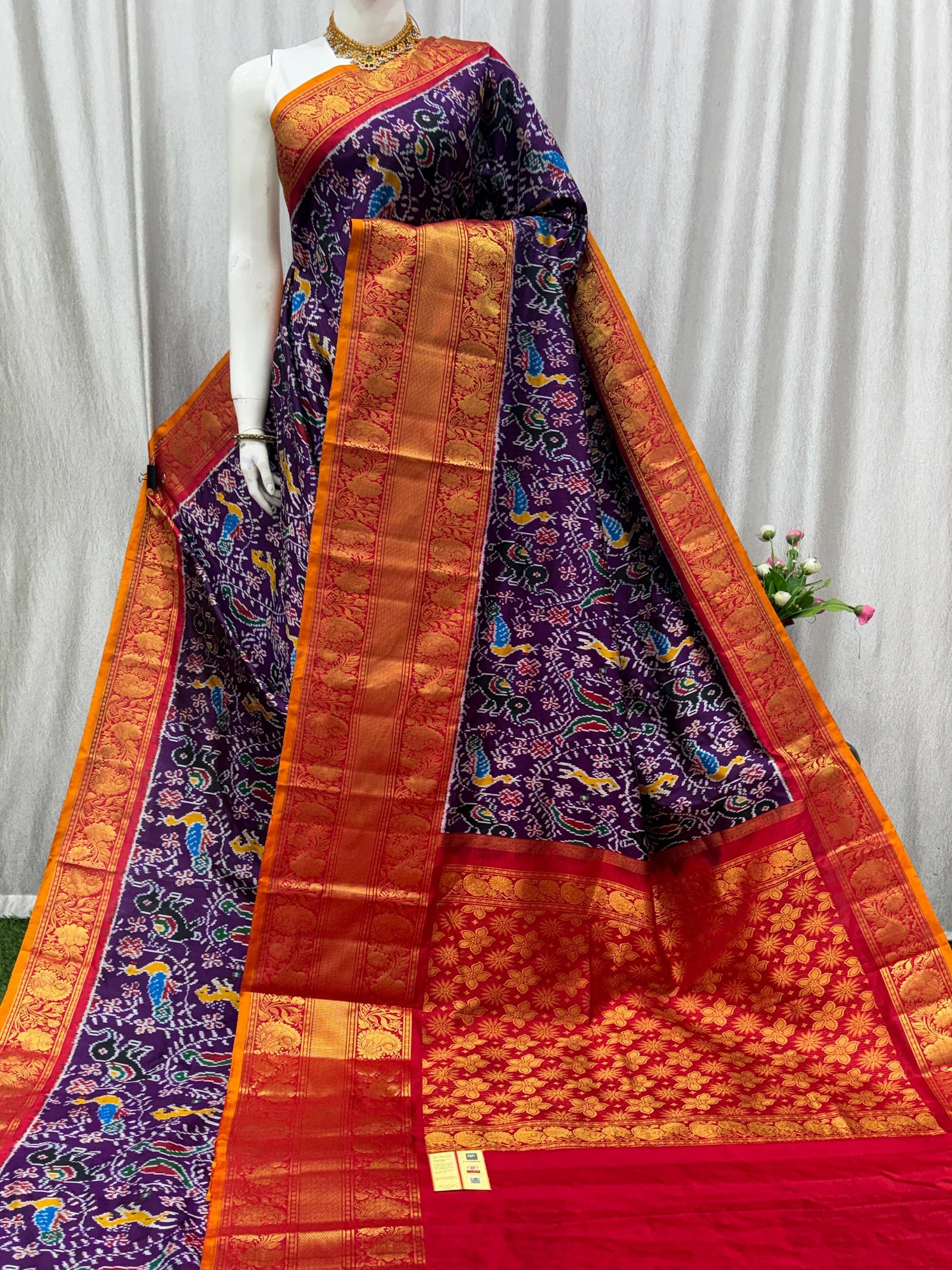 Kanchi Border Ikat - PASKL04-KBRPISEDC-03