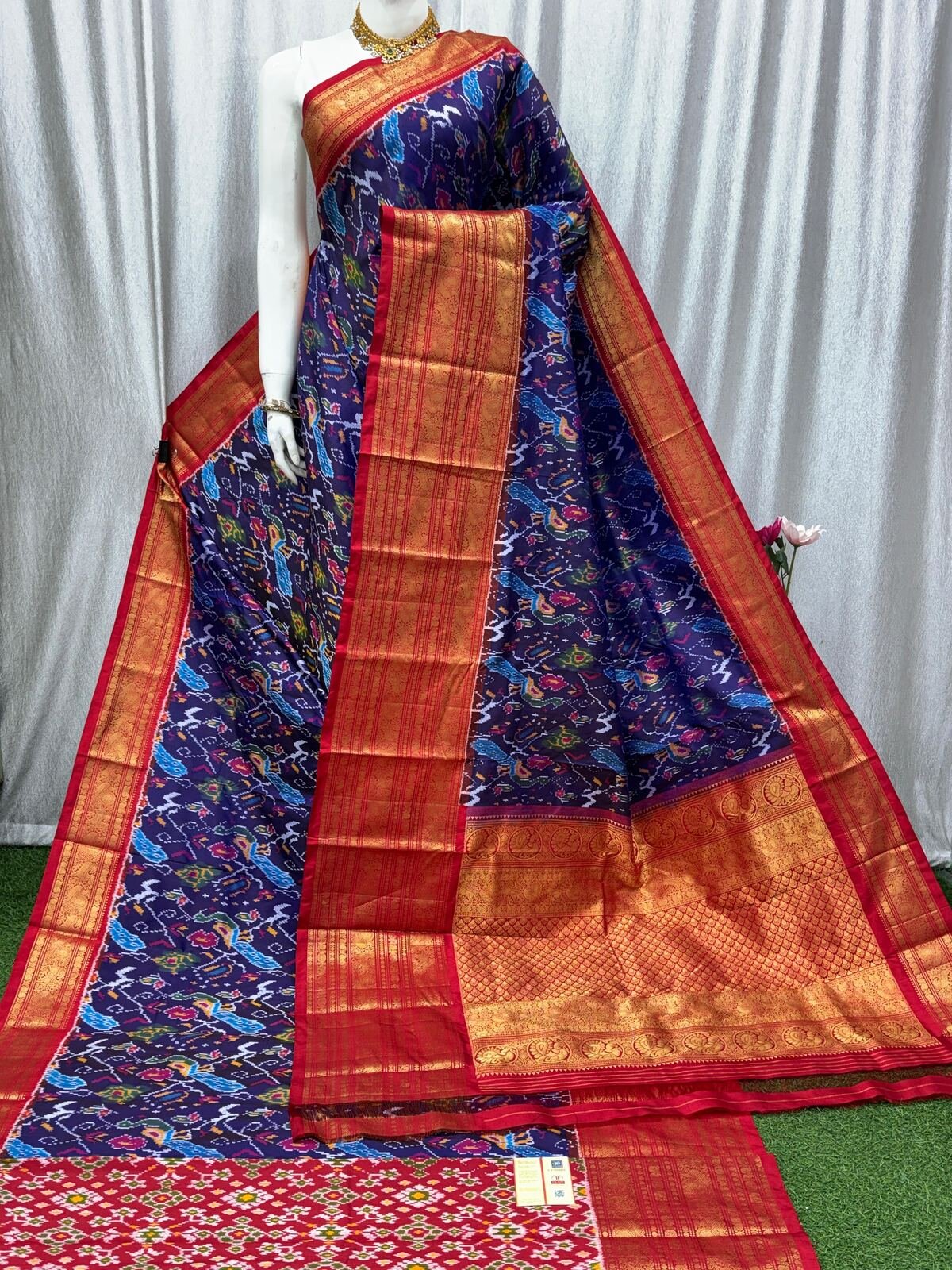 Kanchi Border Ikat - PASKL22-KBRPISEDC-04
