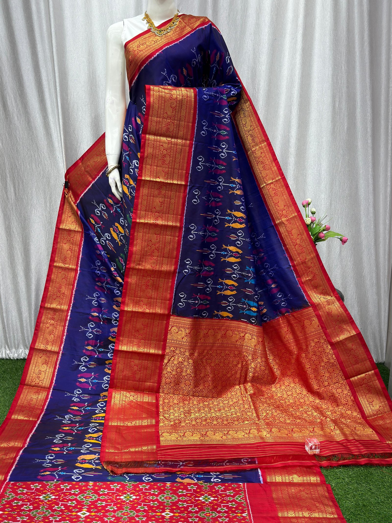Kanchi Border Ikat - PASKN08-KBRPISCDC-07