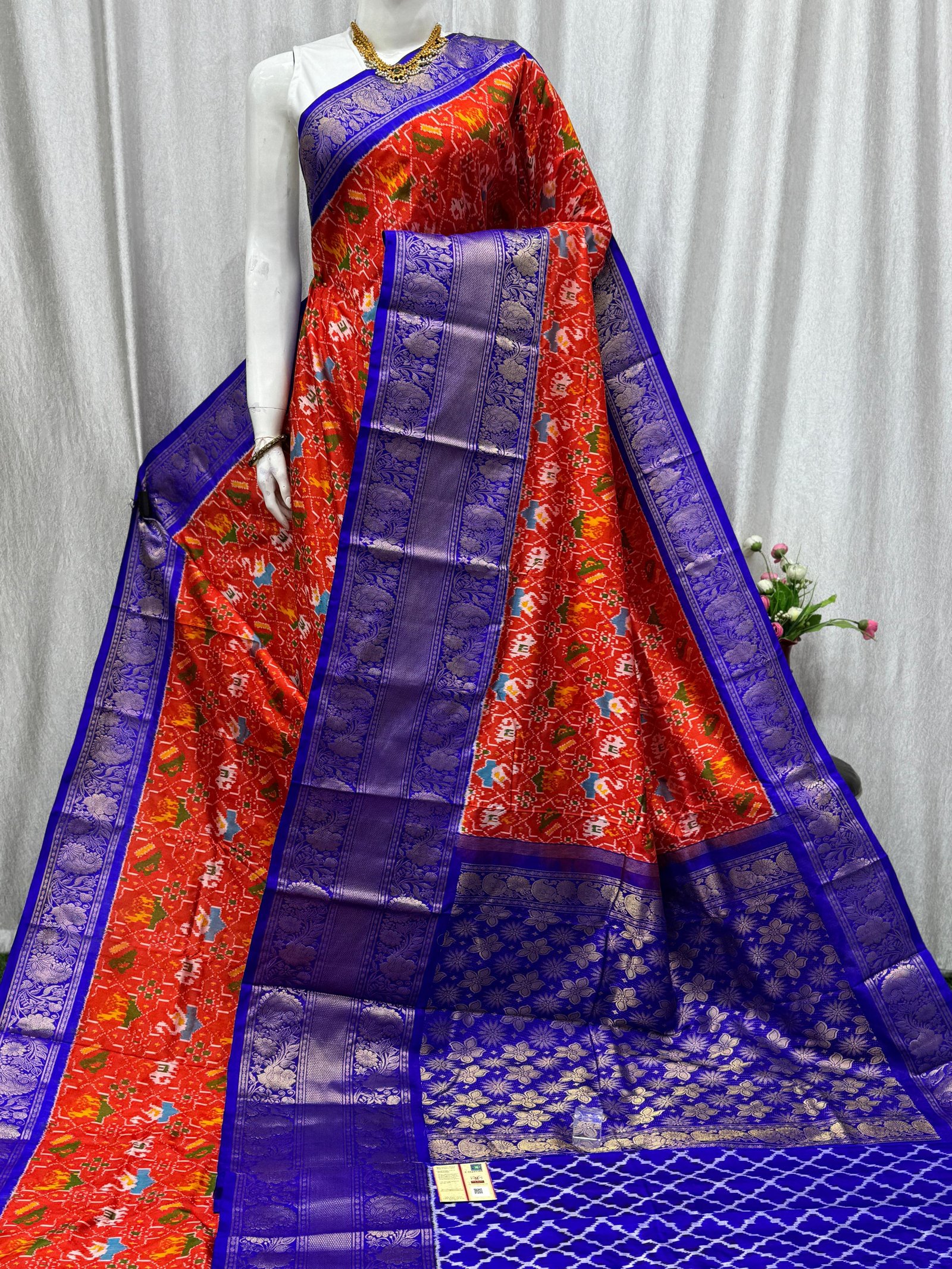 Kanchi Border Ikat - PASKN08-KBRPISEDC-20