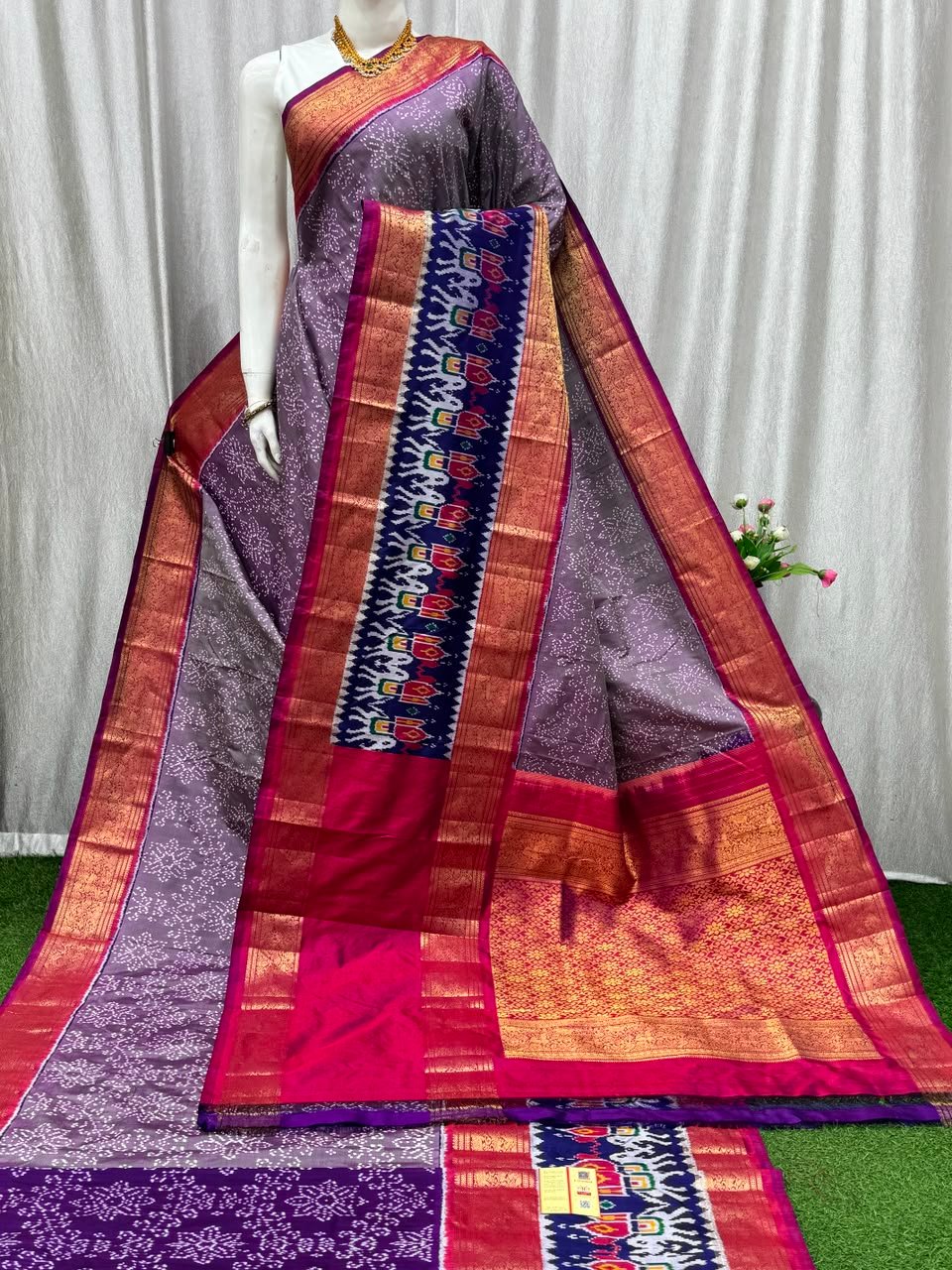 Kanchi Border Ikat - PASKN19-KBRPISEDC-15