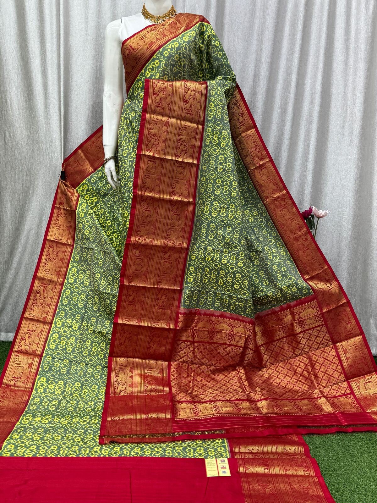 Kanchi Border Ikat - PASKN22-KBRPIFSDC-01