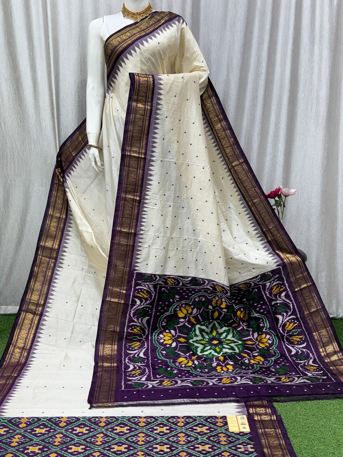 Kanchi Border Ikat - PASKS11-KBIPIZSDD-01