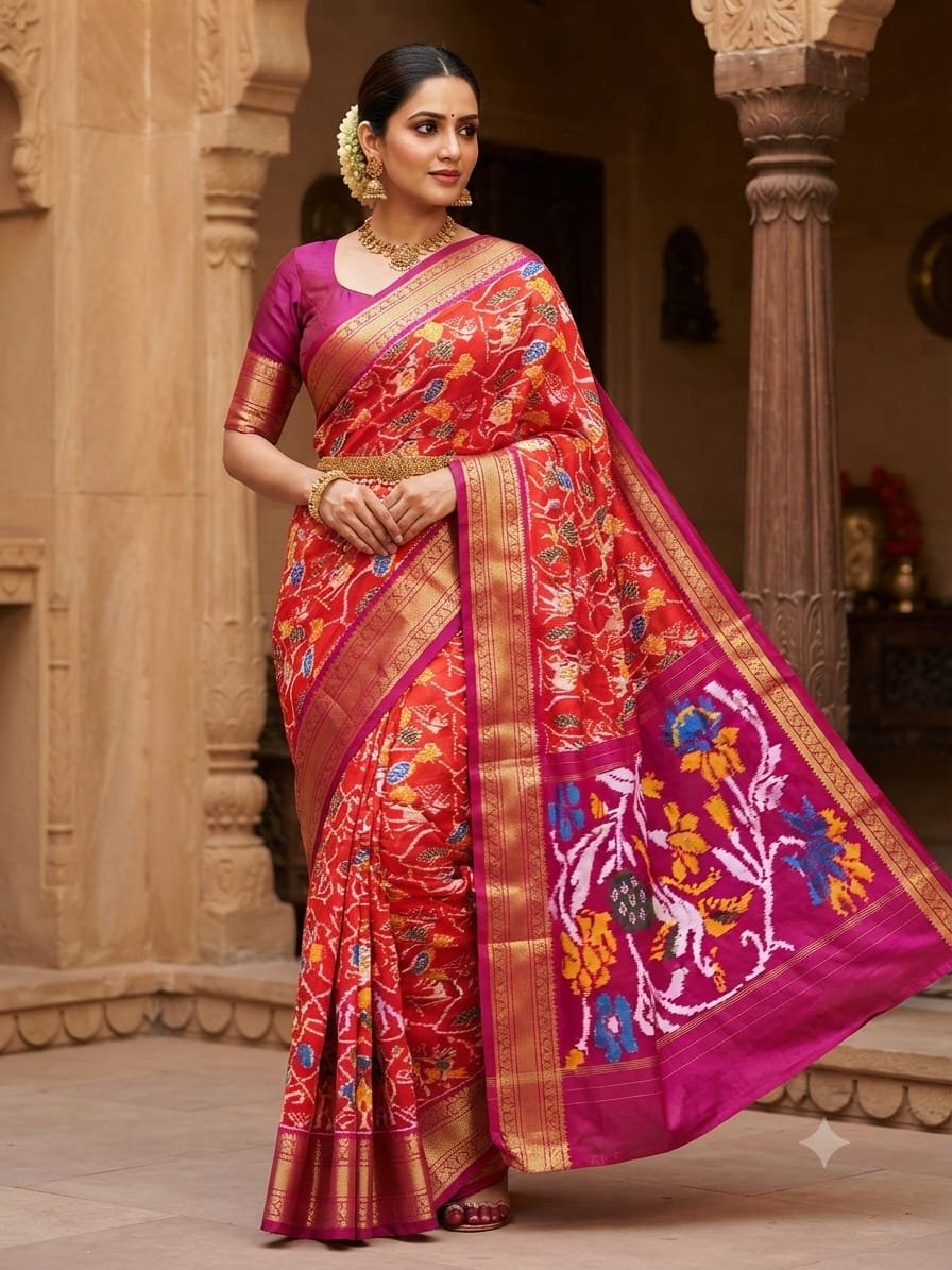 Kanchi Border Ikat - PDLSL15-KBIPIZSCD-07