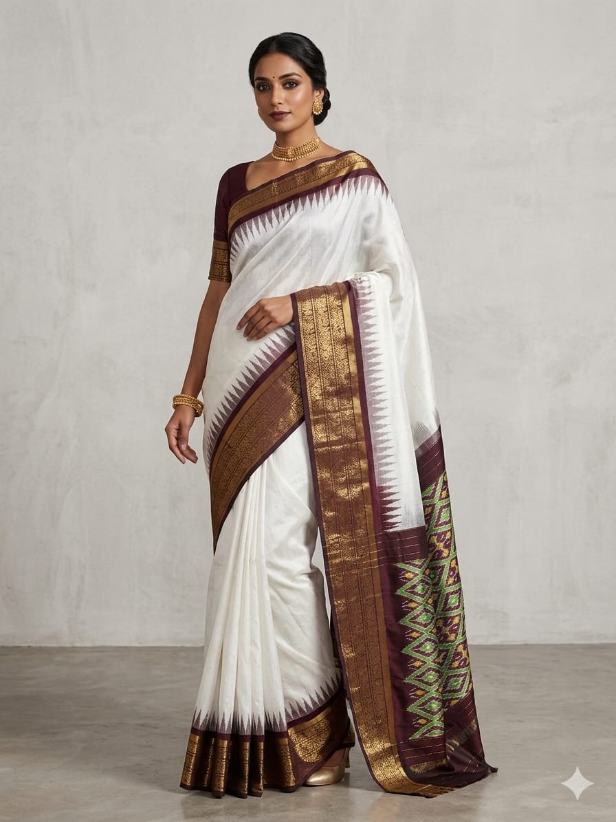 Kanchi Border Ikat - PDLSL23-KBIPDNDCD-03