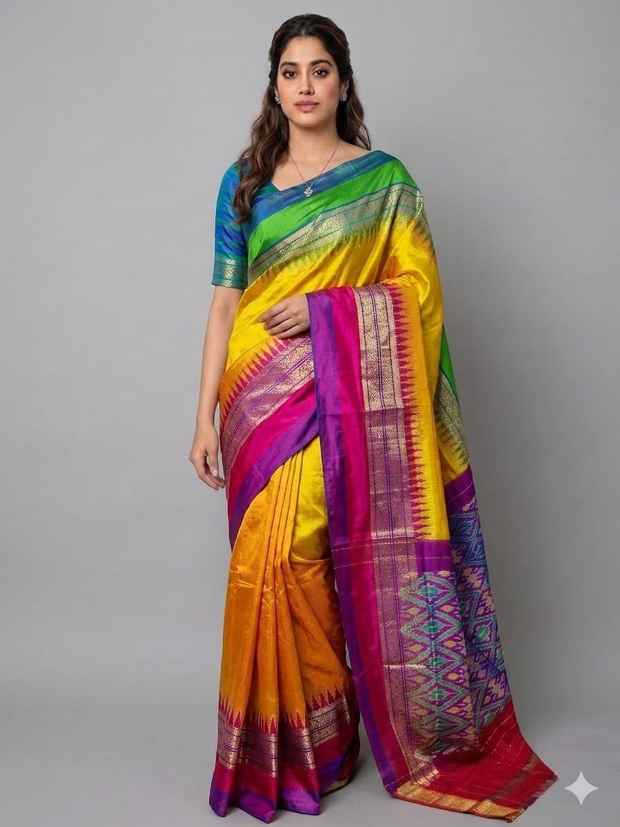 Kanchi Border Ikat - PDLSL23-KBIPDNDCD-04