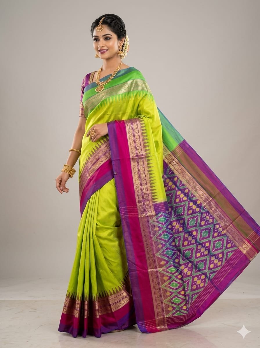 Kanchi Border Ikat - PDLSL23-KBIPDNDCD-05