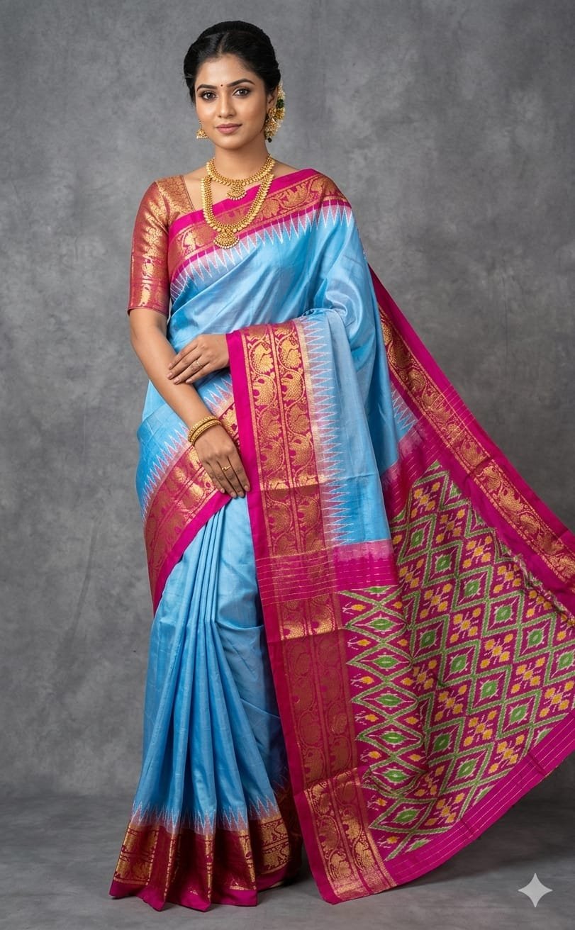 Kanchi Border Ikat - PDLSL23-KBIPDNDCD-07