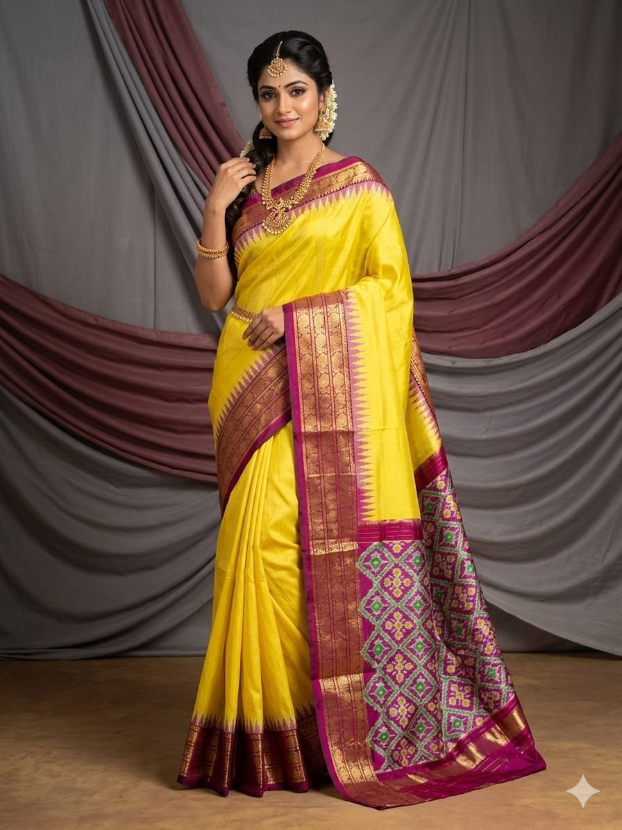 Kanchi Border Ikat - PDLSL23-KBIPDNDCD-08