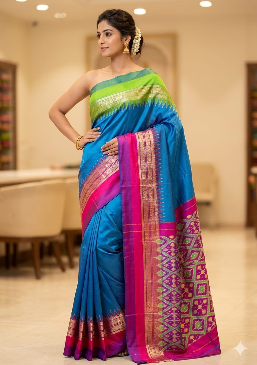 Kanchi Border Ikat - PDLSL23-KBIPDNDCD-09