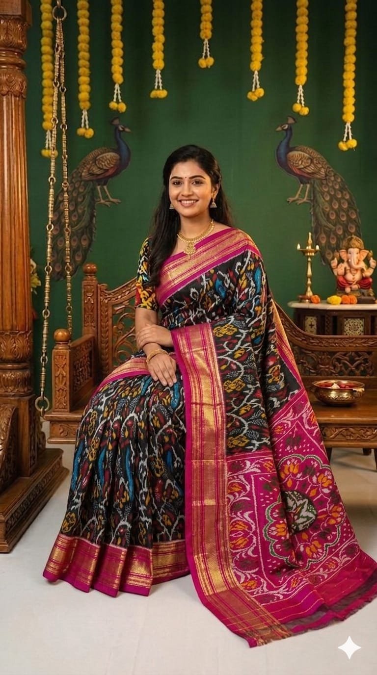 Kanchi Border Ikat - PDLSN27-KBIPIZSCD-02